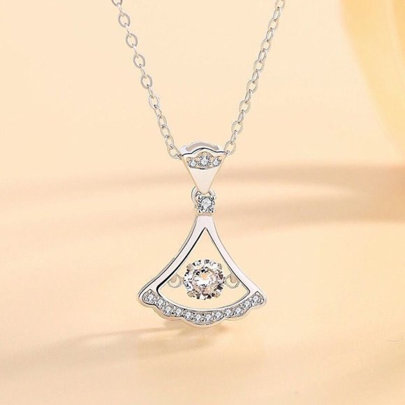 Certified 1/2ct. t.w. Diamond Dancing Lady Necklace 18k Gold over Italy Silver - Picture 4 of 16